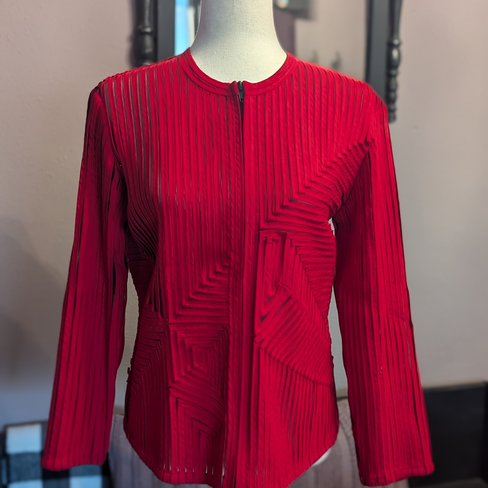 Laura Ashley Red Textured Blazer